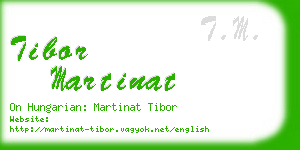 tibor martinat business card